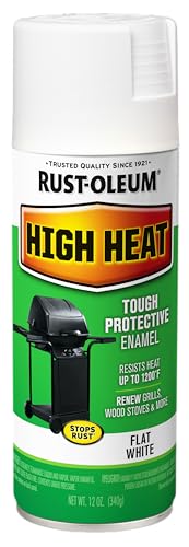 Rust-Oleum 7751830 High Heat Spray Paint, 12 Ounce, White, 12 Fl Oz