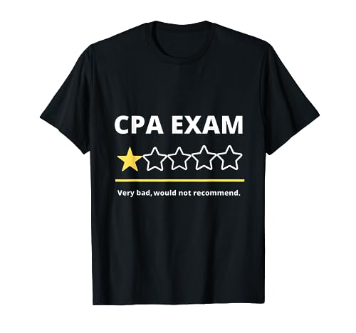 Funny CPA Exam Accountant Tee for men women gift One Star T-Shirt