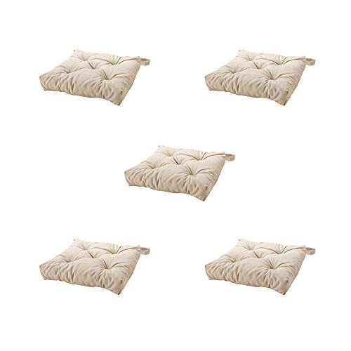 IKEA Malinda Chair Cushion, Light Beige(Pack of 5) (Pack of 5 (Size: 6/14' x 15' x 3'), Light Beige)