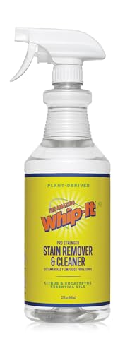 Whip It Cleaner, Multi Purpose Stain Remover Professional Strength Spray, Plant Based Enzyme Cleaner, Cleaning Food, Grease, Coffee, Wine, Baby Stains, pet stains, Over 500 uses, Made in USA, 32 OZ