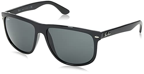 Ray-Ban RB4147 Boyfriend Square Sunglasses, Black/Dark Grey, 60 mm