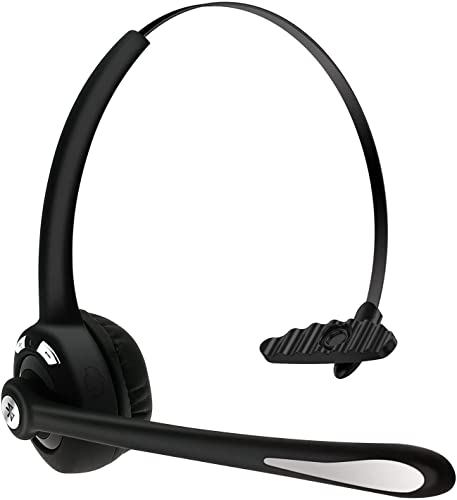 EMHFLYFN Bluetooth Headset with Microphone 12 Hours Talking Time for Trucker Wireless HeadsetsTruck Driver Call Center Skype Home Office PC