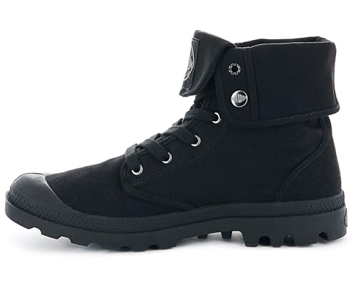 Palladium Women's Baggy Canvas Boot, Black/Black, 8 M