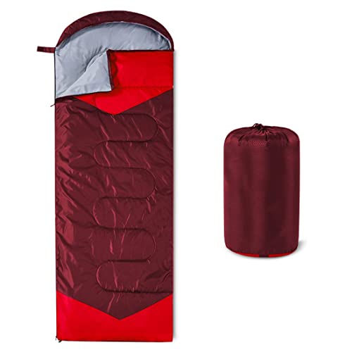 oaskys Camping Sleeping Bag - 3 Season Warm & Cool Weather - Summer Spring Fall Lightweight Waterproof for Adults Kids - Camping Gear Equipment, Traveling, and Outdoors