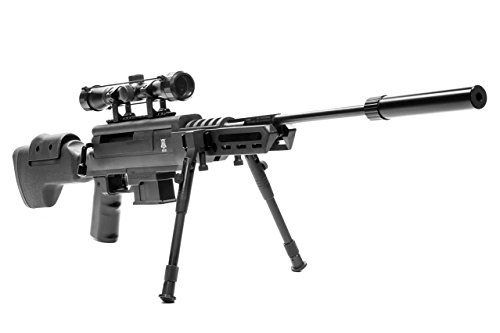 Black Ops Break Barrel Sniper Air Rifle - Spring Piston Sniper .22 Airgun - Shoot .22 Pellets -Scope Included