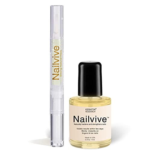 NAILVIVE Nail Serum Natural Keratin Nail Treatment Silk Proteins Proven Natural Formula Strengthening Hardening nails Instantly Prevents Splits Chips Peels Cracks on Your Nails