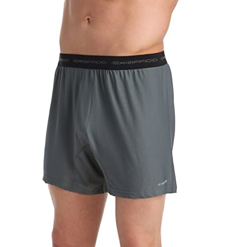 ExOfficio Men's Give-N-Go Boxer Single Pack, Charcoal, M