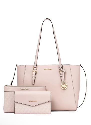 Michael Kors Charlotte Large 3-in-1 Tote Crossbody Handbag Leather (Powder Blush)