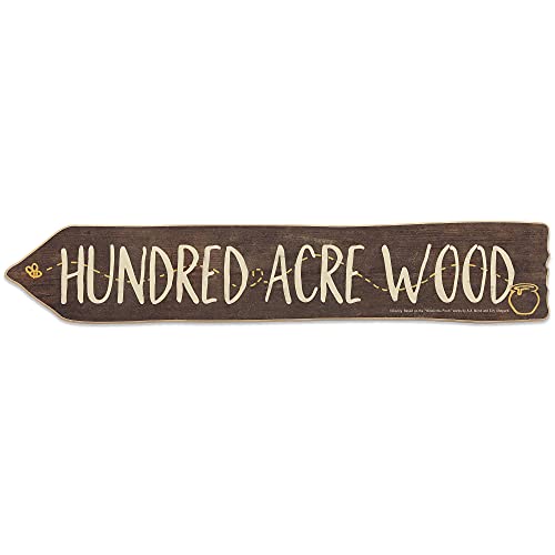 Open Road Brands Disney Winnie The Pooh Hundred Acre Wood Arrow Wall Decor - Cute Winnie The Pooh Decoration