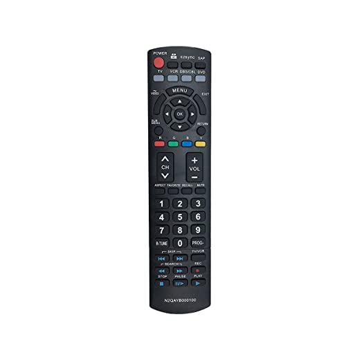 GHUST N2QAYB000100 Remote Control Replacement Universal for Panasonic TV N2QAYB000102 TC-26LX70 TC-26LX85 TC-32LX70 TC-32LX70N TC-32LX700 TC-32LX85 TC-37LZ85 TH-42PC77U TH-42PE77U TH-42PX77U