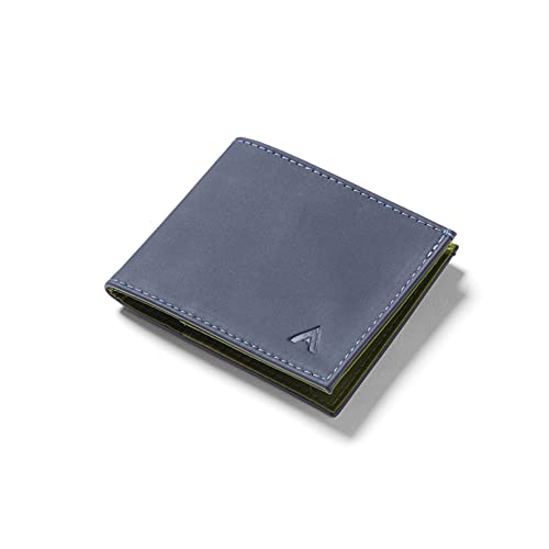 Allett Sport Wallet, Midnight Blue | Leather, RFID Blocking | Slim, Minimalist, Bifold Wallet, Thin, Front Pocket | Holds 2-10+ Cards, Bills | Wallets for Men & Women | Made in the USA