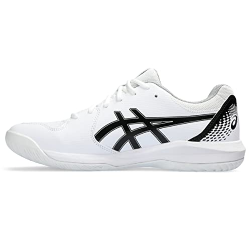 ASICS Men's Gel-Dedicate 8 Tennis Shoes, 10.5, White/Black
