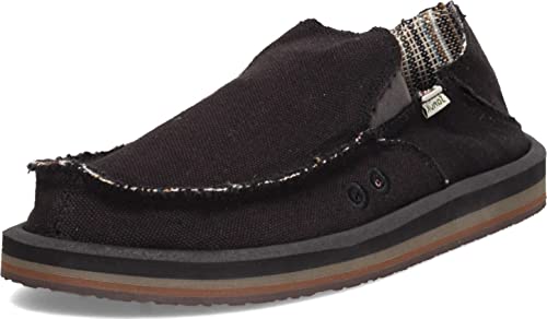 Sanuk Vagabond Sidewalk Surfer ST Hemp Black 10 D (M)