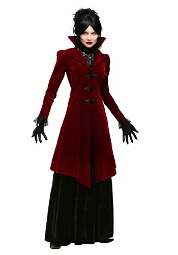 Adult Delightfully Dreadful Vampiress Costume Womens, Spooky Red Halloween Dress Costume X-Large