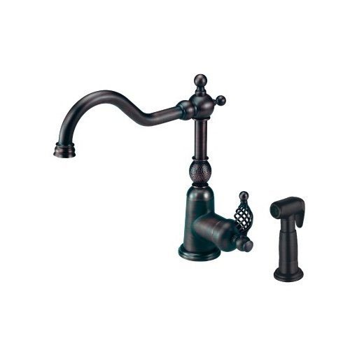 Danze D401506 Kitchen Faucet - Includes Side Spray From the Bordeaux Collection, Satin Black
