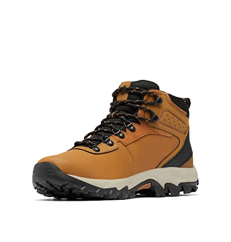 Columbia Men's Newton Ridge Plus II Waterproof Hiking Boot Shoe, Elk/Black, 10