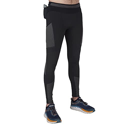 Ultimate Direction Men's Hydro Running Tights with Pockets, Water Bottles Included Onyx