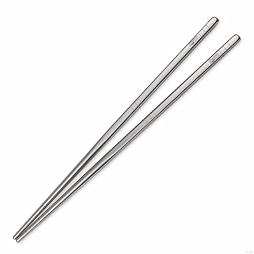 TITECOUGO Lightweight Titanium Chopsticks Portable Camping Flatware 19g