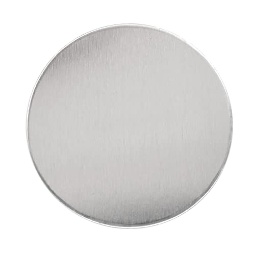 ABBECIAO 50Pcs 25mm Aluminum Stamping Blanks 1“ Circle Smooth Jewelry Tags No Hole for Keychain Making 0.06' Thick