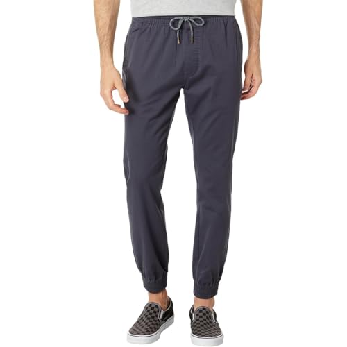 Volcom Men's Regular Frickin Slim Jogger Pant, Charcoal 1, Large