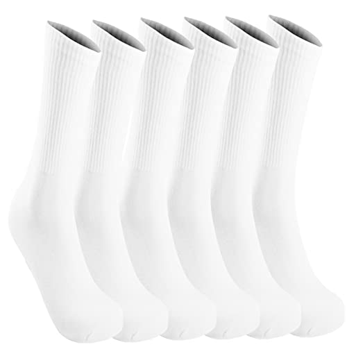 Smithking Men's Moisture wicking Socks Breathable Cotton Socks Soft Calf socks Women Sockss 6 Pack