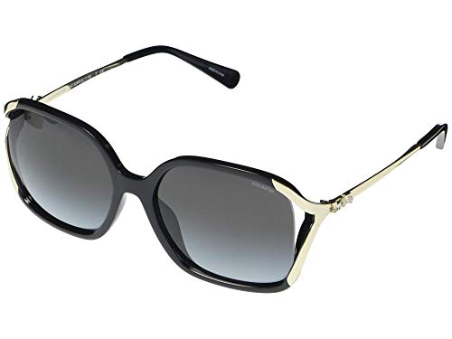 Coach HC8280U Universal Fit Sunglasses, Black/Grey Gradient, 57 mm
