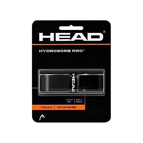 HEAD Hydrosorb Pro Tennis Racket Replacement Grip - Tacky Racquet Handle Grip Tape - Black
