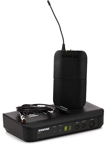 Shure BLX14/CVL UHF Wireless Microphone System - Perfect for Interviews, Presentations, Theater - 14-Hour Battery Life, 300 ft Range | Includes CVL Lavalier Mic, Single Channel Receiver | H11 Band