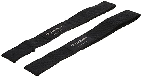 Harbinger Heavy Cotton Lifting Straps (Pair), Black, 20 1/2' Long 1 1/2' Wide