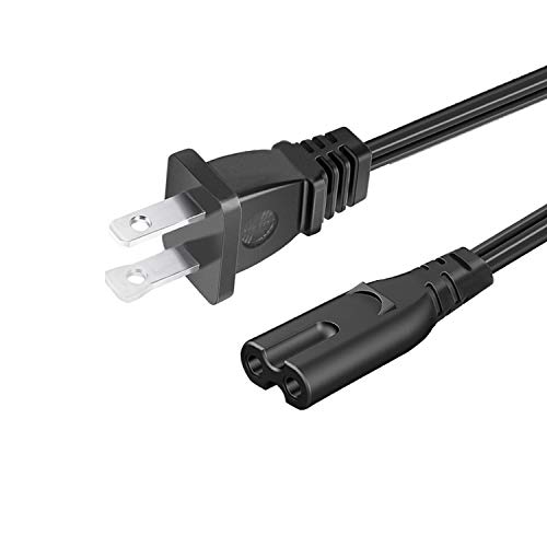 UL Listed 8.2ft 2 Prong Power Cord for Sony Playstation 4 PS4 Pro CUH-7200 Series New Model 2-Slot AC Power Cord Replacement Supply Cable