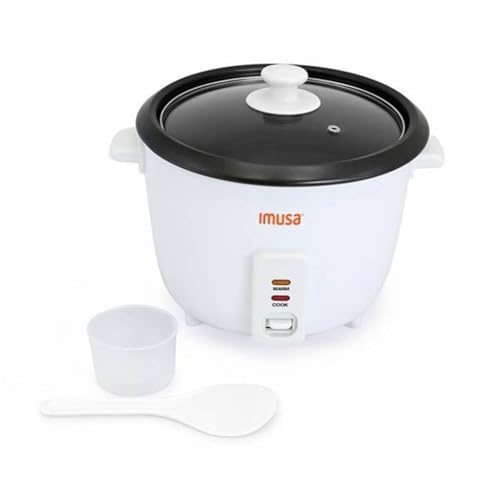 IMUSA USA GAU-00013 Electric Nonstick Rice Cooker 8-Cup (Uncooked) 16-Cup (Cooked), White