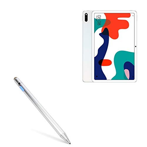 BoxWave Stylus Pen Compatible with Huawei MatePad (10.4 in) - AccuPoint Active Stylus, Electronic Stylus with Ultra Fine Tip for Huawei MatePad (10.4 in) - Metallic Silver