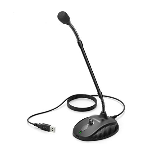 N/A Gooseneck Microphone for Teaching Classroom Online Meeting Video Social USB Suit for PC Laptop Height Adjustable