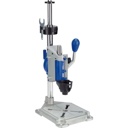 Dremel Drill Press Rotary Tool Workstation Stand with Wrench - Mini Portable Press & Tool Holder - 2 Inch Depth- Ideal for Drilling Perpendicular and Angled Holes - 220-01
