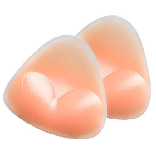 Bra Pad Breast Enhancers, Upgraded Silicone Bra Insert Triangle Waterproof Bra enhancement for Swimsuit Bikini Sport Bra Skin