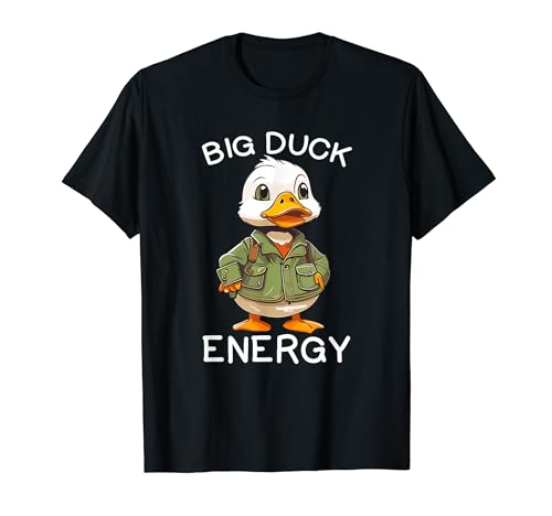 Retro Big Duck Energy Yellow Rubber Duck Lover T-Shirt