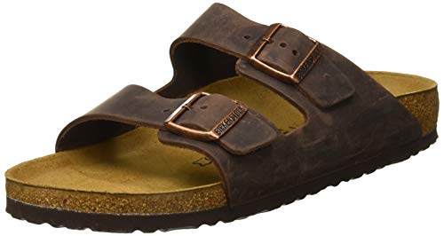 Birkenstock Unisex Arizona Habana Oiled Leather Sandals - 40 N EU/9-9.5 2A(N) US Women/7-7.5 2A(N) US Men