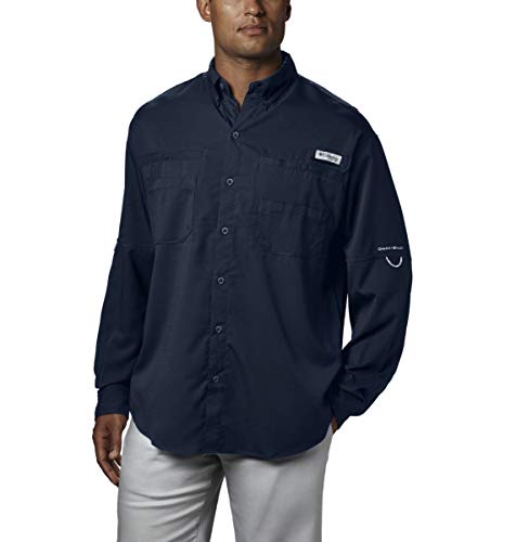 Columbia Men's Plus Tamiami II Long Sleeve Shirt, Collegiate Navy - Large