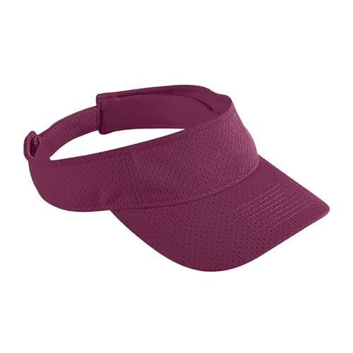 Augusta Sportswear Women's Athletic Mesh Visor - Stylish Sun Hat for Golf, Running, and Outdoor Activities, Maroon