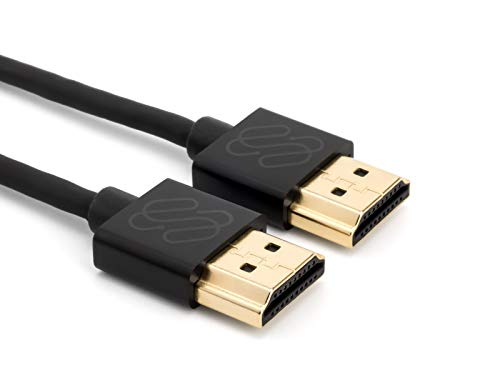 Sewell Thin Black High Speed HDMI Cable 6ft, Dolby Vision HDR for Apple TV 4K, Xbox One X, PS4 Pro, 4K Blu Ray and Other HDMI 2.0 Devices (SW-32997-6)