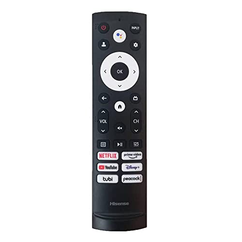 AJPro Replacement Remote Control for Hisense Smart Google TV Model ERF3V0H with Voice Control Works with TV 43A6H 50A6H 55A6H 65A6H 75A6H 50U6H 55U6H 65U6H 75U6H 65U8H 75U8H (Renewed)