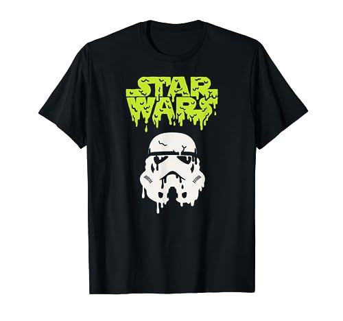 Amazon Essentials Star Wars Spooky Halloween Stormtrooper Dripping Logo T-Shirt
