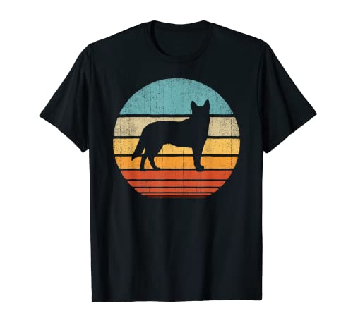 Blue Heeler Australian Cattle Dog Retro Vintage 70s Sunset T-Shirt
