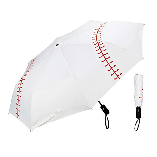 Baseball Umbrella - Portable with Automatic Open Close - Collapsible Travel Sports Umbrella by Ballpark Elite