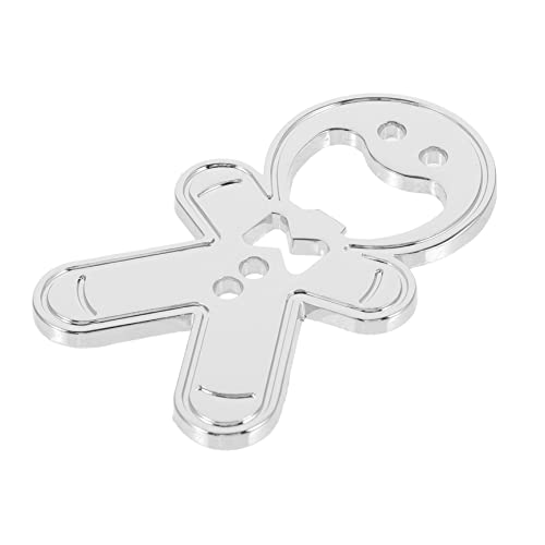 NOLITOY Gingerbread Man Bottle Opener Portable Cork Stainless Steel