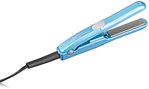 BaBylissPRO Nano Titanium Mini Flat Iron Hair Straightener, 0.5' Hair Straightener Iron for Touch Ups & All Hair Types, Perfect for Travel
