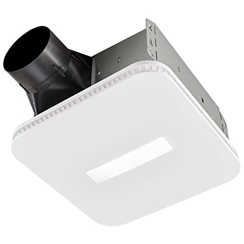 Broan-NuTone AE80LK Ventilation with LED CleanCover and Roomside Installation, ENERGY STAR Certified, 80 CFM, 0.7 Sones, White