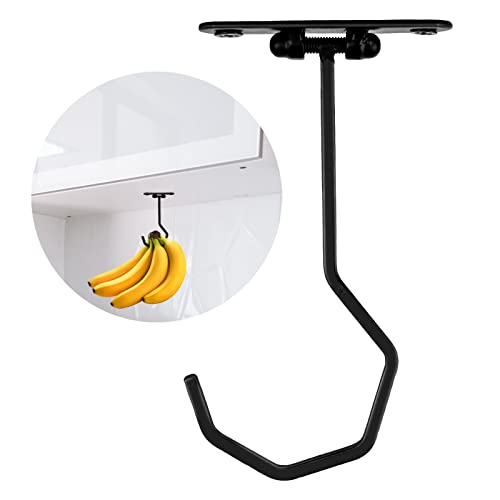 JINIHFW Banana Hook,Under Cabinet Banana Hook Foldable,Metal Banana Holder Hook Under Cabinet to Keep Bananas Fresh,Banana Hanger Hook