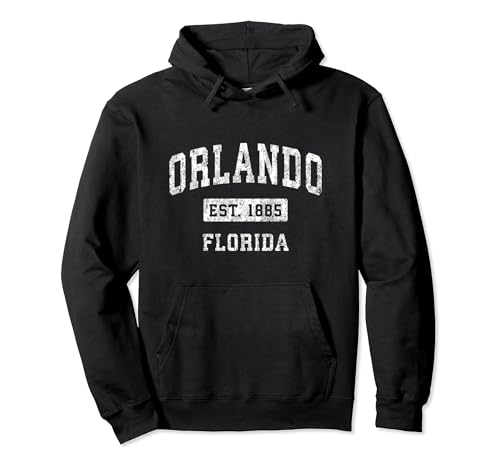 Orlando Florida FL Vintage Established Sports Design Pullover Hoodie