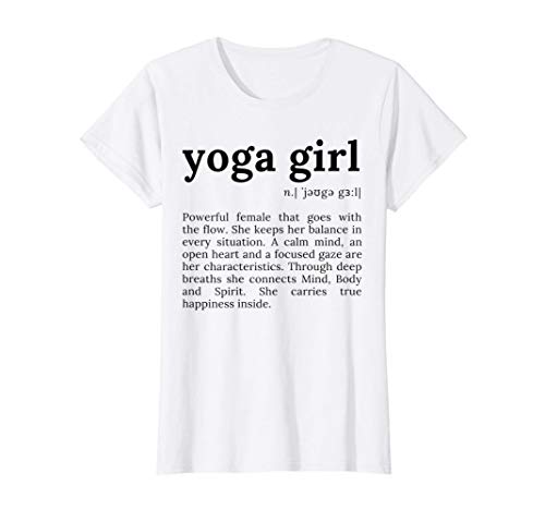 Womens Yoga Girl Definition Motivation Quote for Women with Sayings T-Shirt